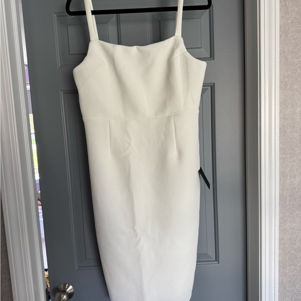 Elegant White Dress  lulus xl new midi